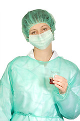 Image showing Female lab assistant