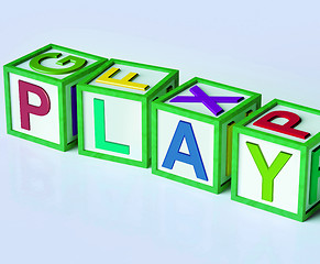 Image showing Play Blocks Show Fun Enjoyment And Games