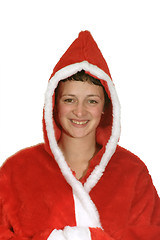 Image showing Loughing santa girl