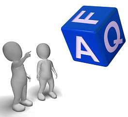 Image showing Faq Dice Showing Symbol For Information Or Assisting