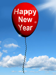 Image showing Happy New Year Balloon Shows Parties and Celebration