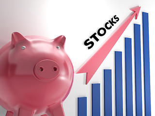 Image showing Raising Stocks Chart Showing Progress