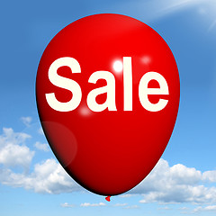 Image showing Sale Balloon Shows Discount and Offers in Selling