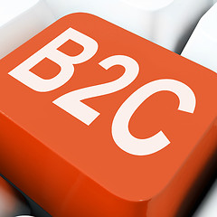 Image showing B2c Key Means Business To Consumer Selling Or Buying\r