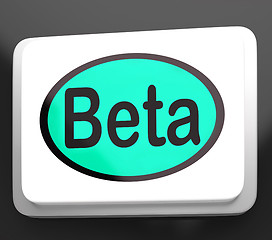 Image showing Beta Button Shows Development Or Demo Version