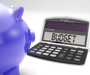 Image showing Budget Calculator Shows Spending And Costs Management