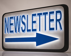 Image showing Newsletter Sign Showing News Mails