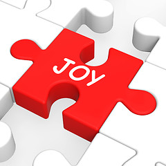 Image showing Joy Puzzle Shows Cheerful Fun Happy And Enjoy