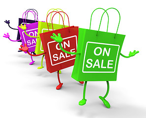 Image showing On Sale Bags Show Sales, Deals, and Bargains