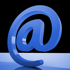 Image showing At Sign Mean Email Correspondence on Web