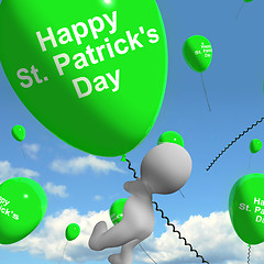 Image showing St Patrick\'s Day Balloons Shows Irish Party Celebration