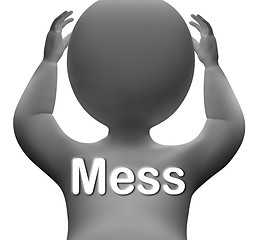 Image showing Mess Character Shows Chaos Disorder And Confusion