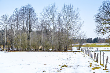 Image showing winter scenery Osterseen