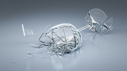 Image showing broken wine glass