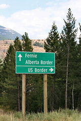 Image showing US Border roadsign