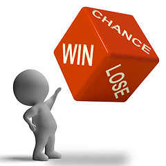 Image showing Chance Win Lose Dice Showing Gambling