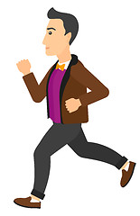 Image showing Happy man jogging.
