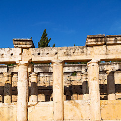 Image showing and the roman temple history pamukkale    old construction in as