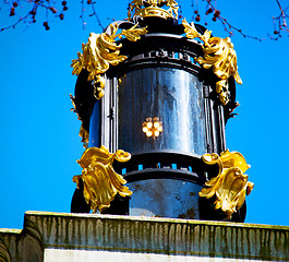 Image showing historic   marble and statue in old city of london england