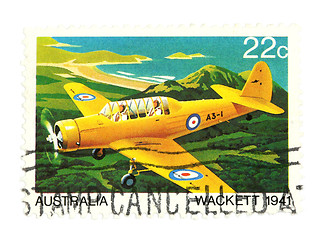 Image showing Air mail post stamp