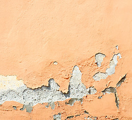 Image showing  cracked  step   brick in  italy old wall and texture material t
