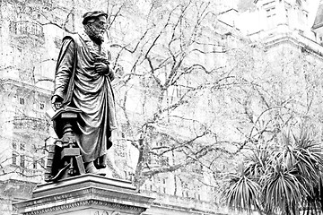 Image showing england  historic   marble and statue in old city of london 