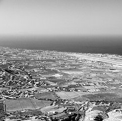 Image showing in cyclades greece santorini europe the sky sea and village from