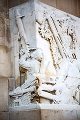 Image showing historic   marble and statue  