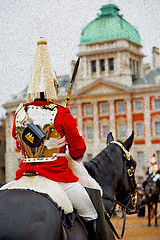 Image showing in london england horse and cavalry for  the queen