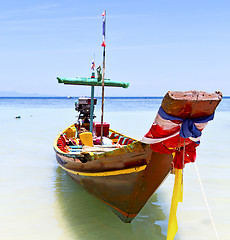 Image showing prow thailand  in  tao bay asia isle blue  