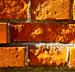 Image showing milan  in italy old   brick   the    abstract  background stone