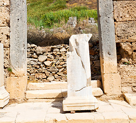 Image showing perge old construction in asia turkey the column  and the roman 