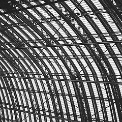 Image showing abstract metal in englan london railing steel and background