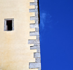 Image showing   lombardy italy  varese abstract   wall of a curch broke 