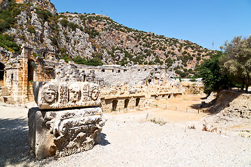 Image showing  in  myra turkey europe old roman necropolis and 