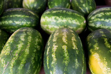 Image showing close up of watermelon at street farmers market