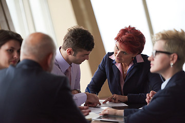 Image showing business people group sign contract