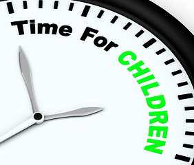 Image showing Time For Children Message Meaning Playtime Or Getting Pregnant