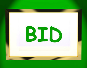 Image showing Bid On Screen Shows Bidding Bidder Or Auction 