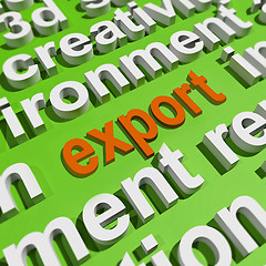 Image showing Export In Word Cloud Means Sell Overseas Or Trade