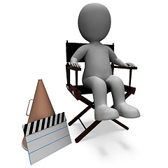 Image showing Film Director Character Shows Hollywood Producter Or Filmmaker