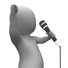 Image showing Entertainer Singing Shows Music Or Concert Performance