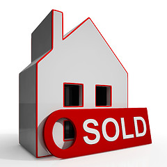 Image showing Sold House Shows Successful Offer Or Auction