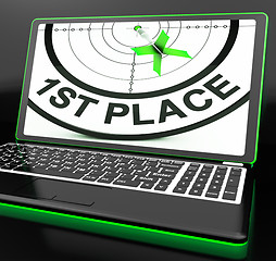 Image showing 1st Place On Laptop Showing Targeting Victory