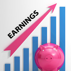 Image showing Earnings Graph Shows Company Sales And Income