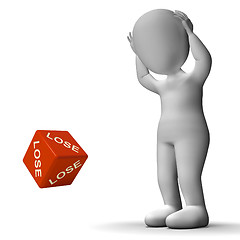 Image showing Lose Dice Representing Defeat Failure And Loss