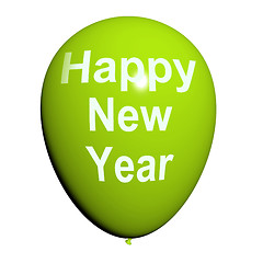 Image showing Happy New Year Balloon Shows Parties and Celebration
