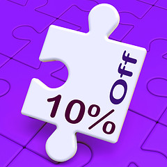 Image showing Ten Percent Off Puzzle Means Discounts Or Sale\r