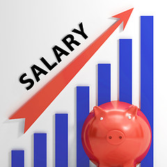 Image showing Salary Graph Shows Increase In Work Earnings