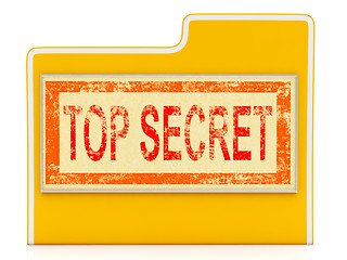 Image showing Top Secret File Shows Confidential Folder Or Files